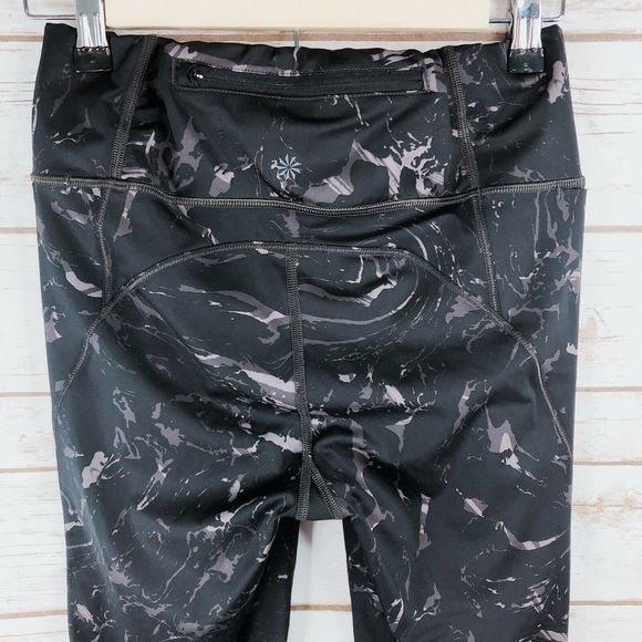 Athleta Pants Size S Athletic Print Ankle Raw Hem - Picture 7 of 9